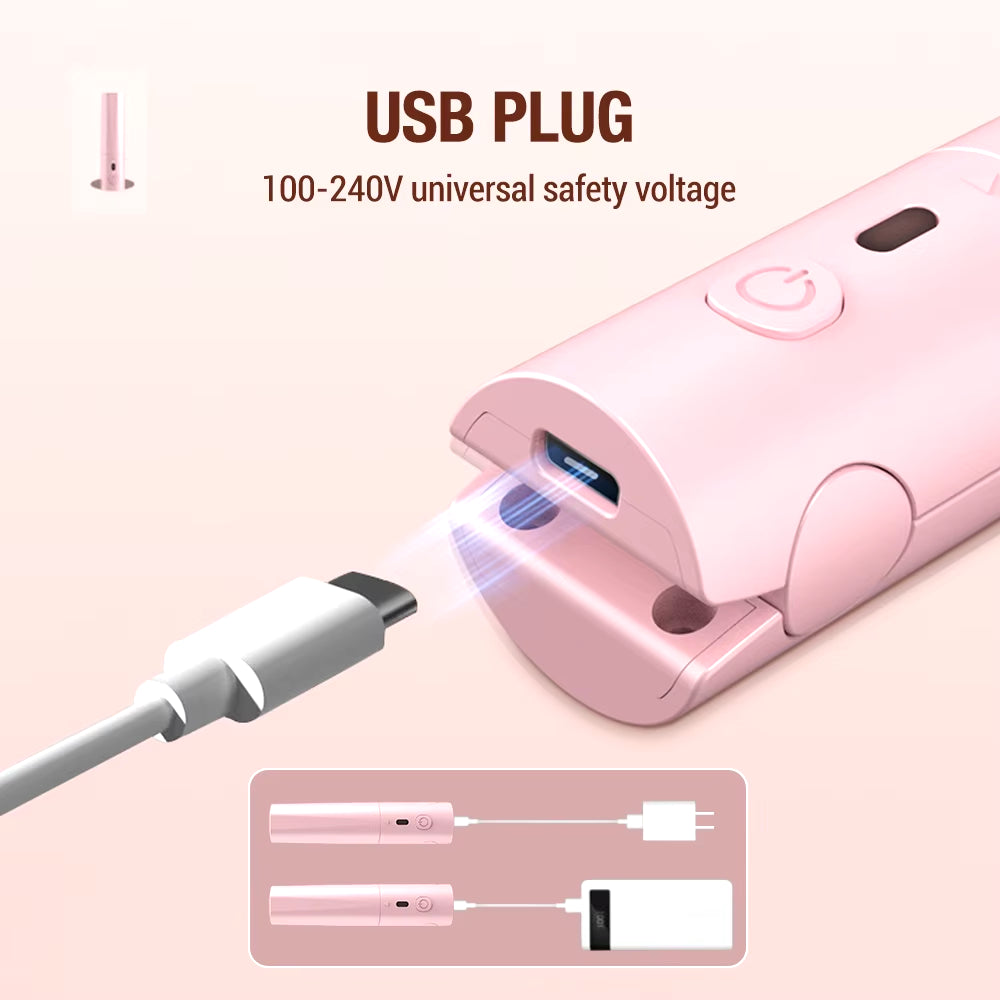 Multifunctional Hair Straightener Must-Have Portable Small Curling Machine Splint Cuticle Protecting Damage Reducing USB Plug