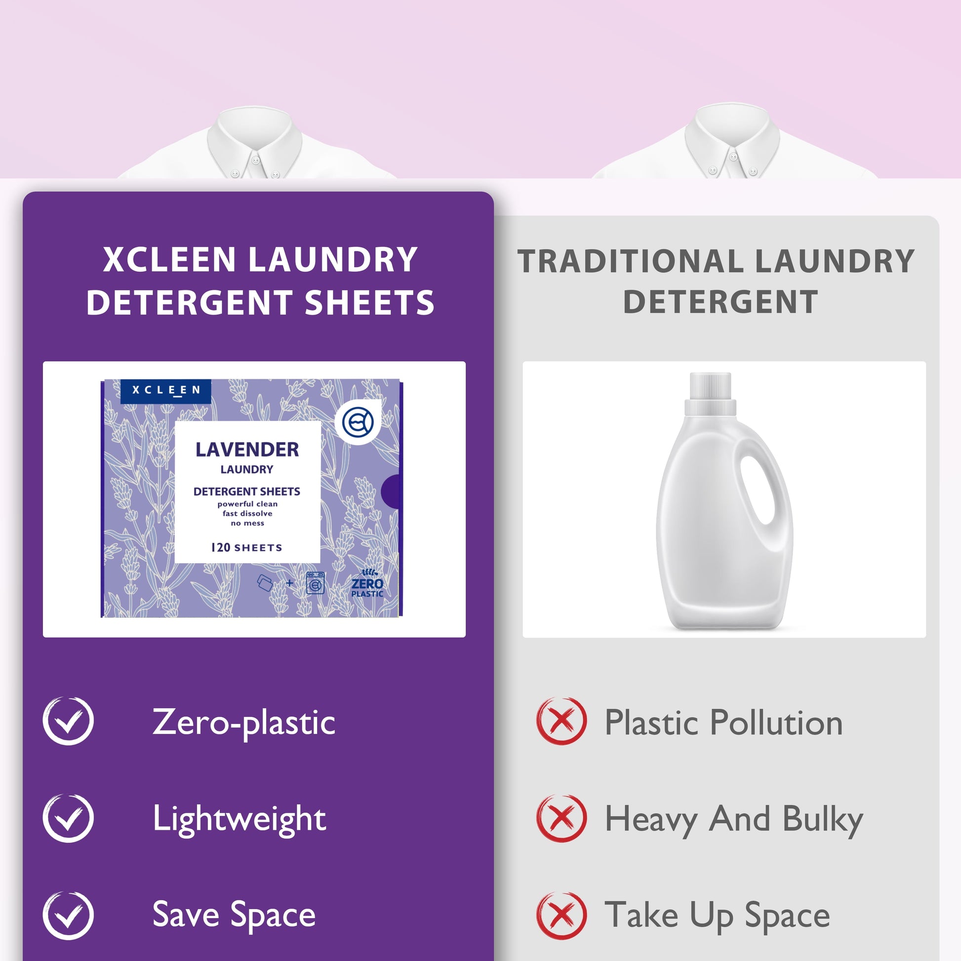 Laundry Detergent Sheets Lavender (120 Loads), Eco-Friendly, Biodegradable Laundry Strips