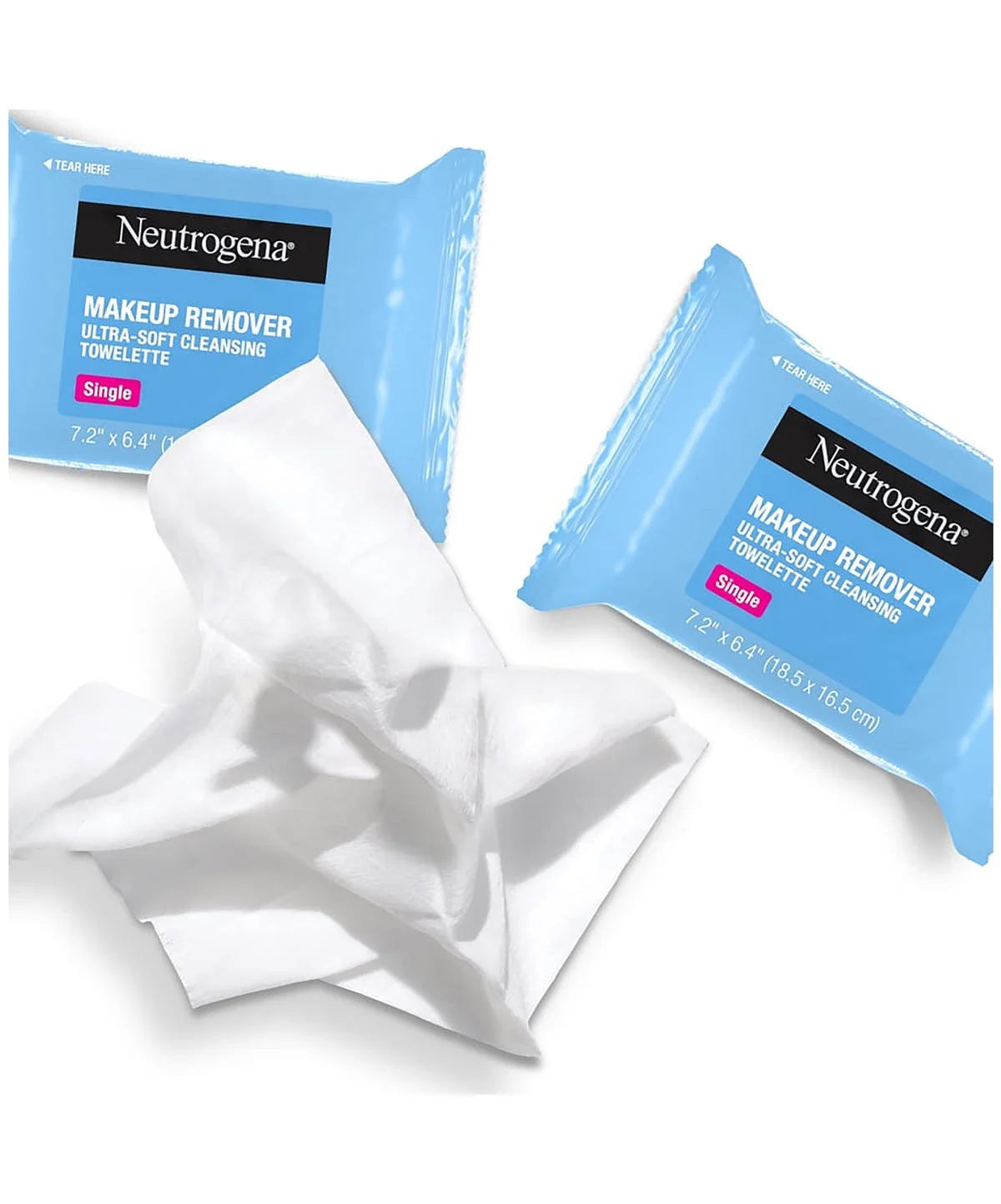 Fragrance-Free Makeup Remover Cleansing Towelette Singles, Individually-Wrapped Daily Face Wipes 20 Ct (Pack of 4)