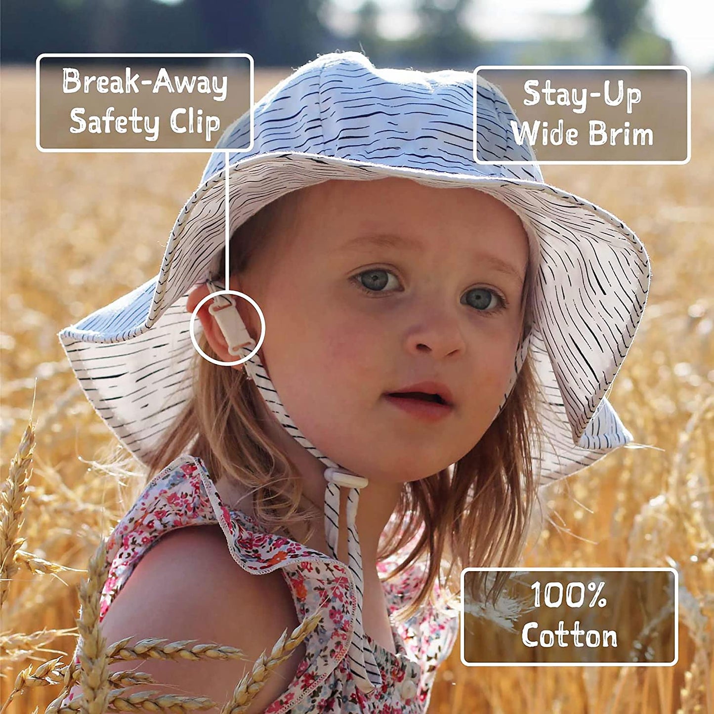 Adjustable Cotton Floppy Sun-Hat with 50+ UPF Protection