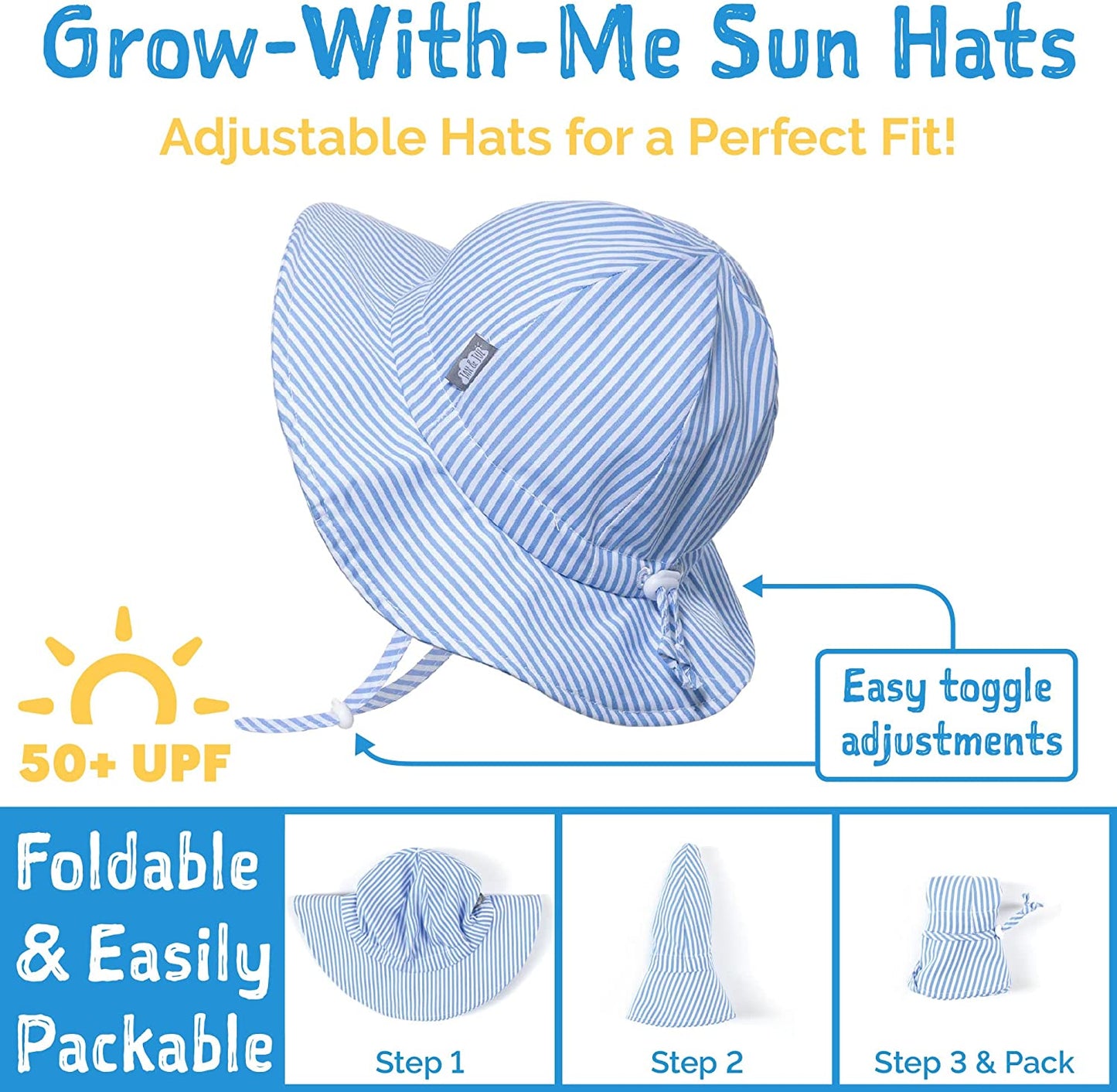 Adjustable Cotton Floppy Sun-Hat with 50+ UPF Protection