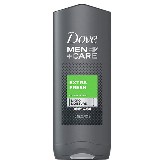 Dove Men plus Care Body and Face Wash, Extra Fresh - 13.5 Oz, 2 Pack