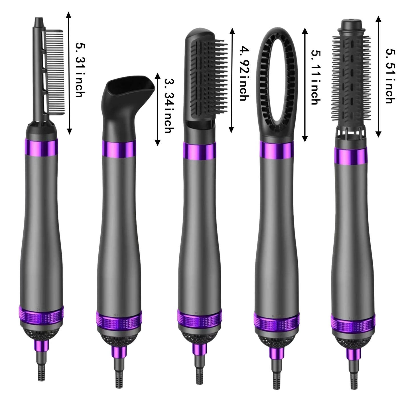 Hair Dryer Brush, Hair Curling Iron Brush with Ionic Hair Straightener Comb Curly Dryer Brush, Dry锛孒Ot Air Brush