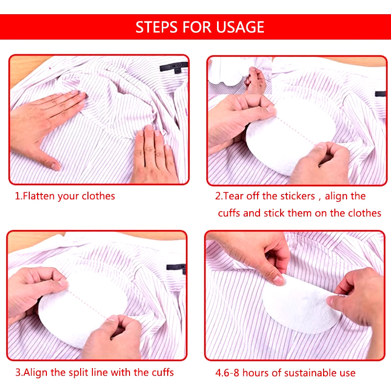 10/30/50Pcs Summer Dress Sweat Pads Disposable Armpit Sweat Pads Deodorant Sheet Shield Absorbing Underarm Sweat Guard Pad