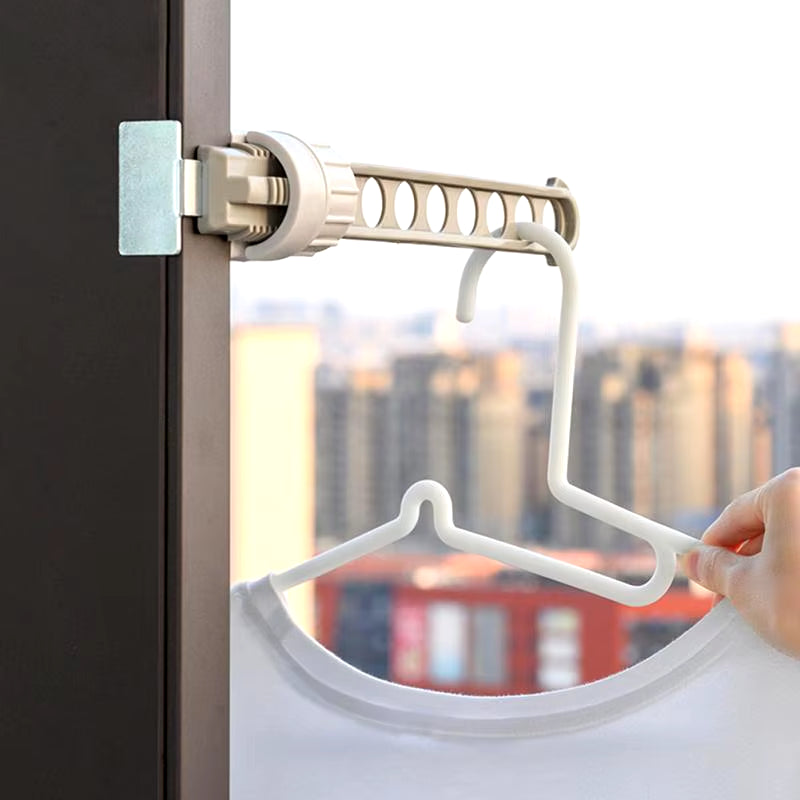 Travel Portable Window Frame Clothes Hanger Creative Portable Hotel Indoor Window Drying Rack Home Hanging Rack for Clothes 2024