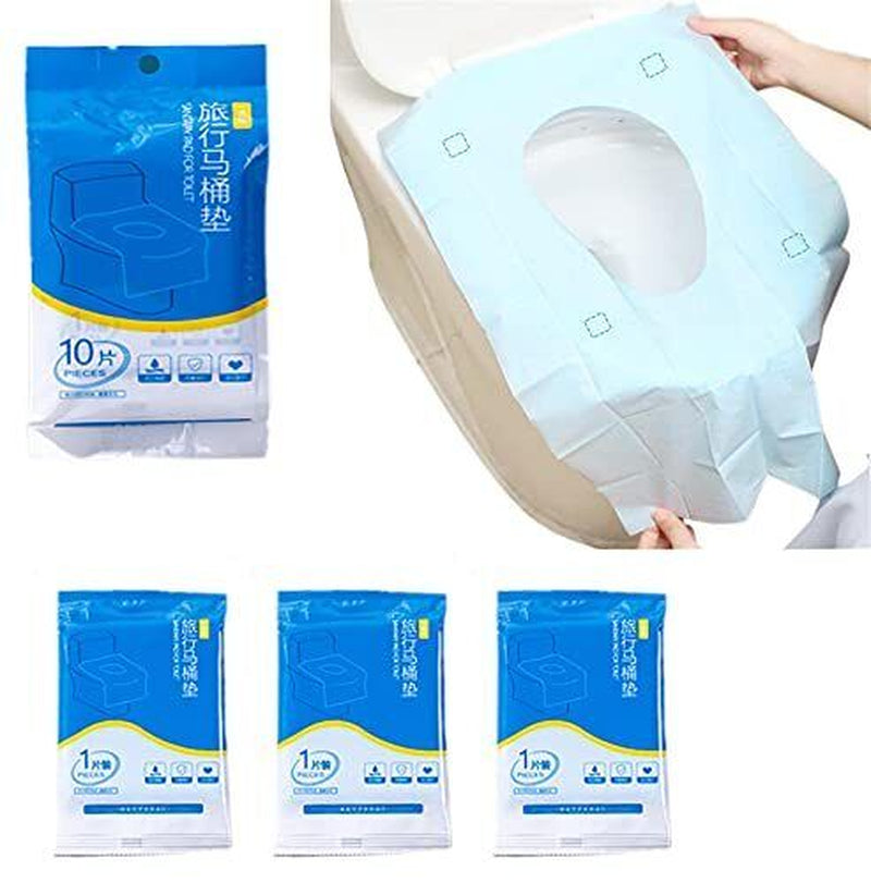 20 Pcs Extra Large 23.6 Inch X 15.8 Inch Blue Disposable Toilet Seat Covers Indi