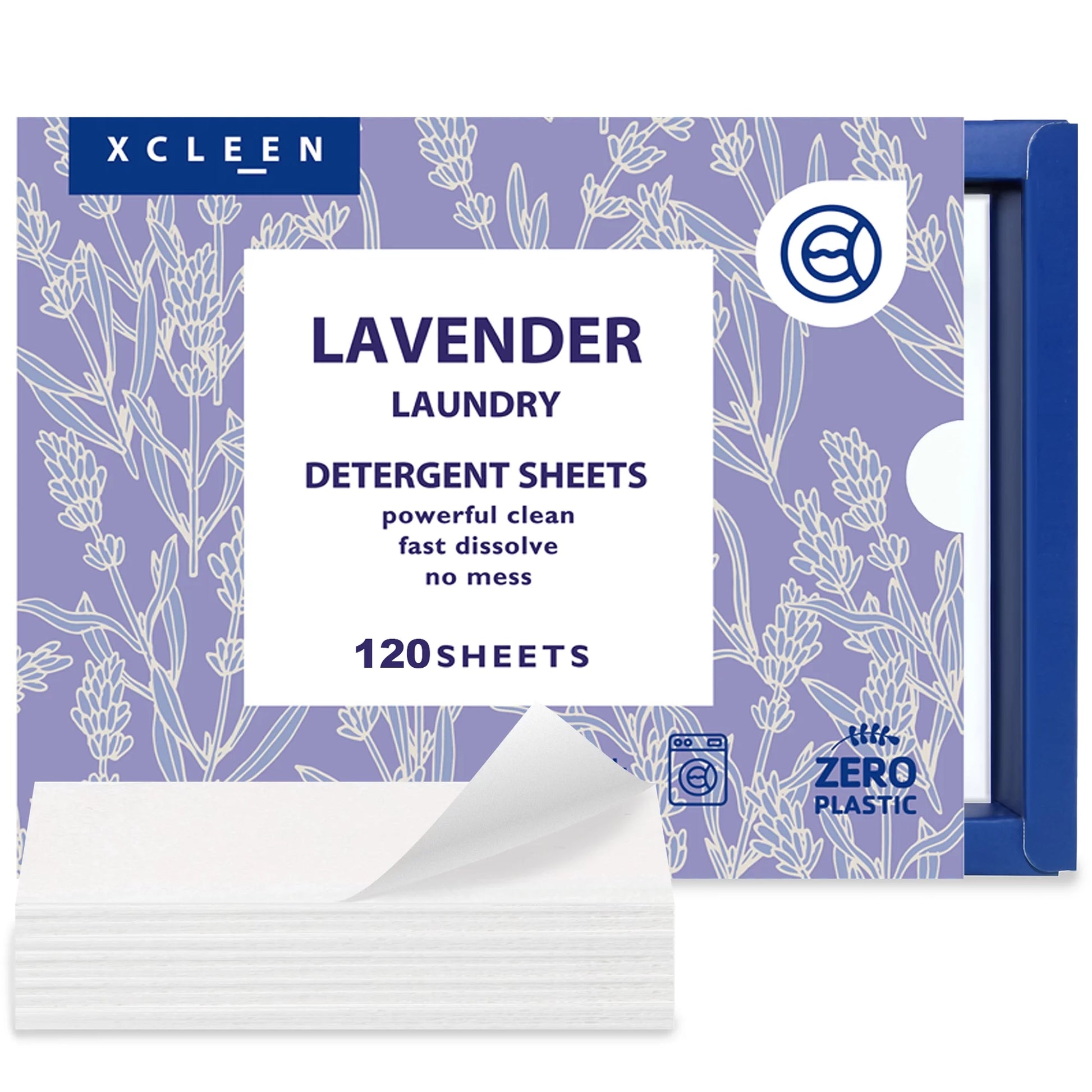 Laundry Detergent Sheets Lavender (120 Loads), Eco-Friendly, Biodegradable Laundry Strips