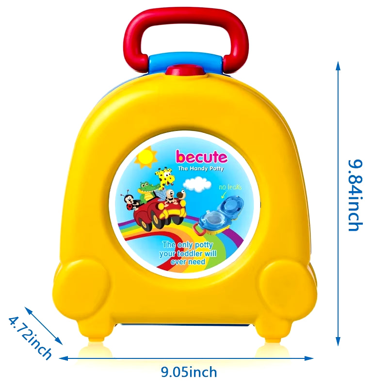 Travel Portable Kids Foldable Sink Kids Can Camp Bucket Cover Toilet Trainer Carries Outdoor Baby with Charming Cartoon