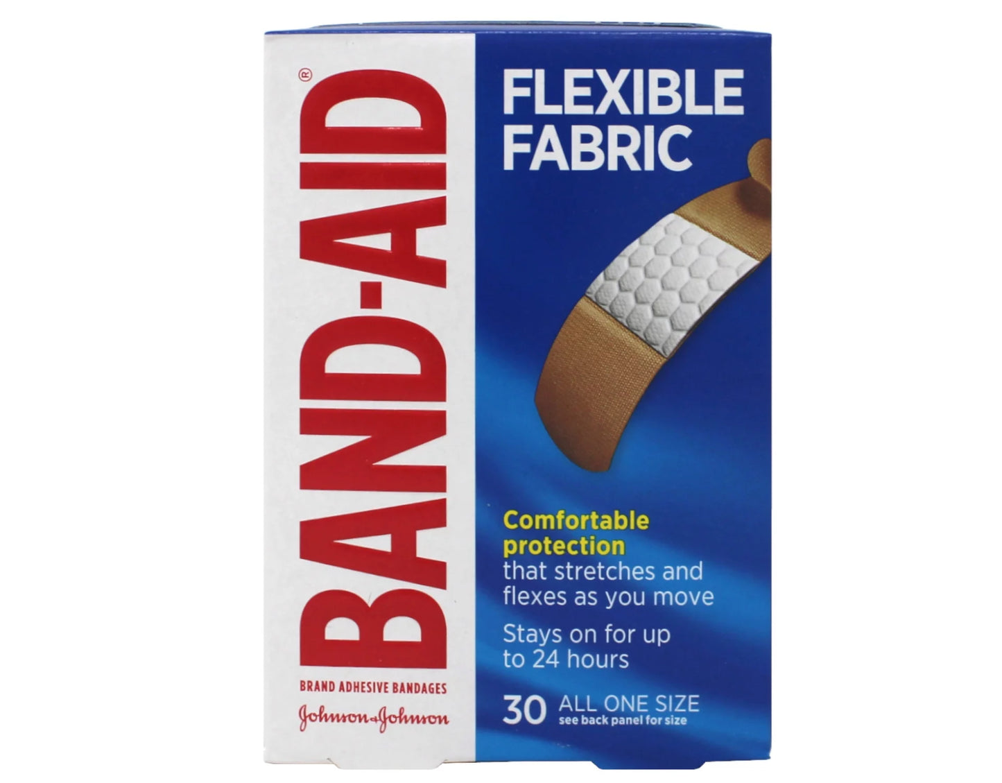 Brand Adhesive Bandages, Flexible Fabric, 30 Count, 1.9 Cm X 7.6 Cm Pack of 2