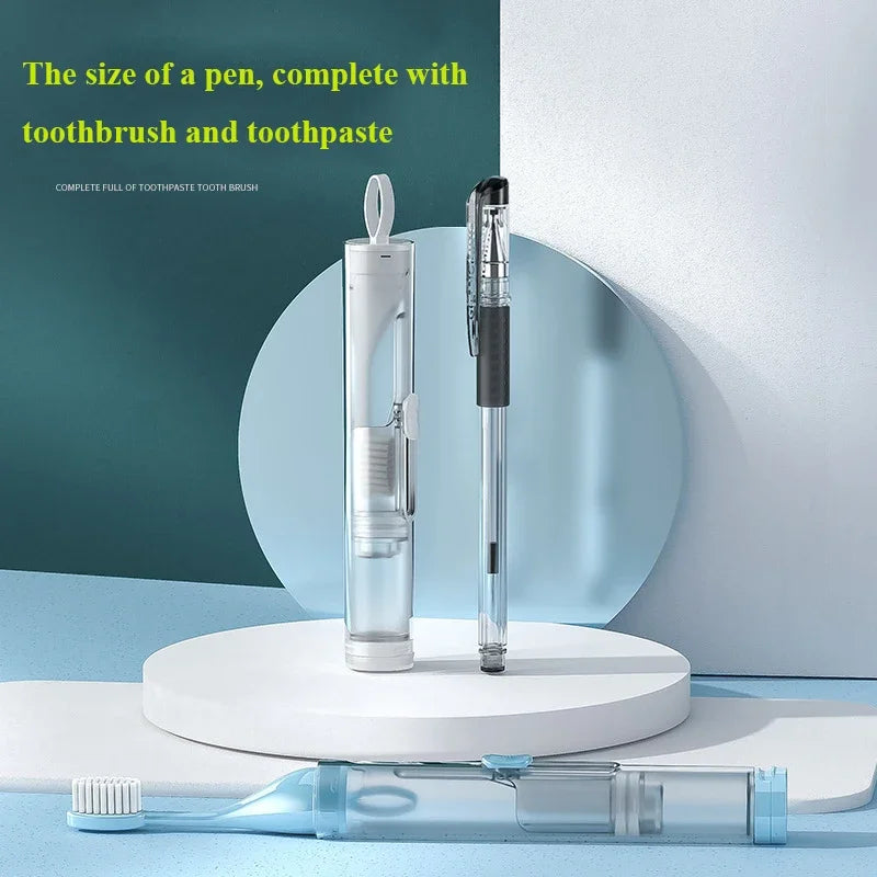 1PC Portable Folding Toothbrush Travel Toothbrush Set Creative Tooth Clean Tools Can Hold Toothpaste