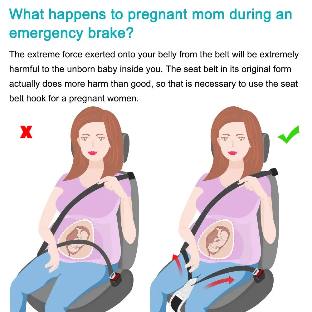 Pregnant Woman Driving Safe Belt Maternity Seat Belt for Protecting Unborn Baby Comfort and Safety for Maternity Moms Belly