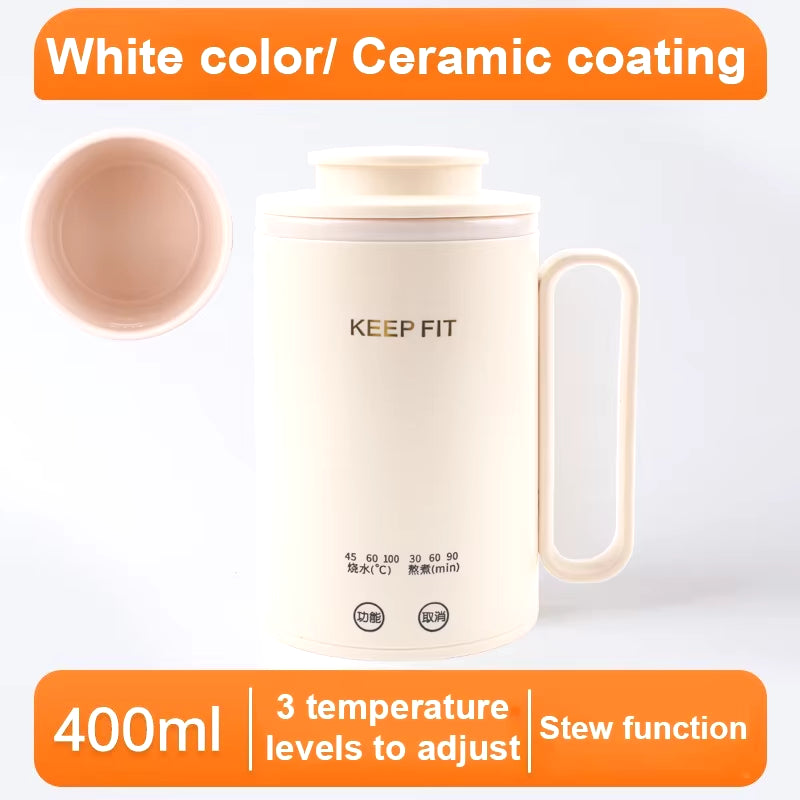 Portable Mini Stew Cup Electric Kettle Hot Water Thermal Heating Boiler Pot Travel Milk Heater Teapot Soup Porridge Slow Cooker