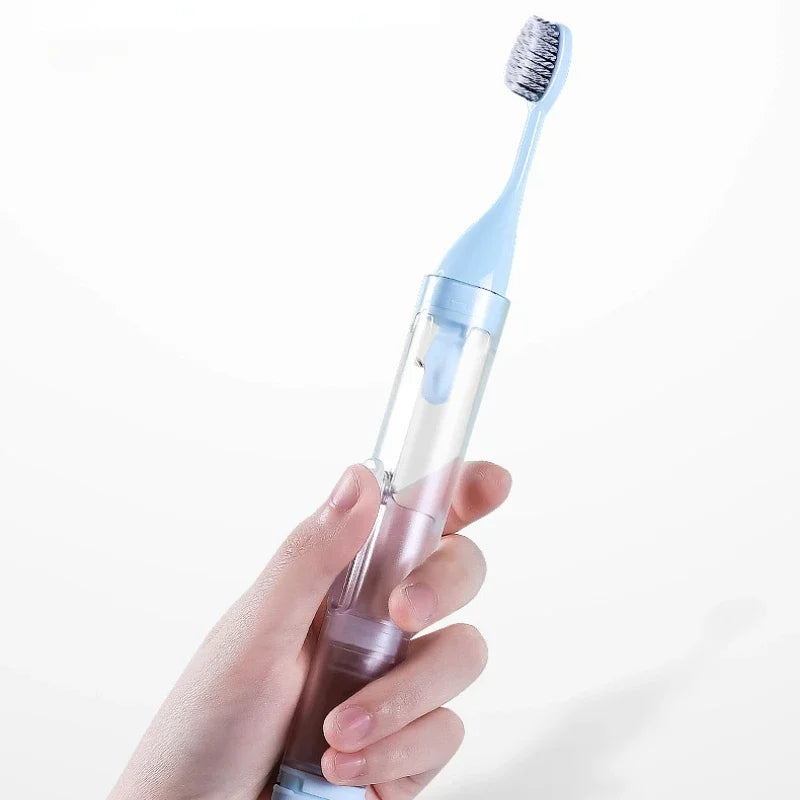 1PC Portable Folding Toothbrush Travel Toothbrush Set Creative Tooth Clean Tools Can Hold Toothpaste