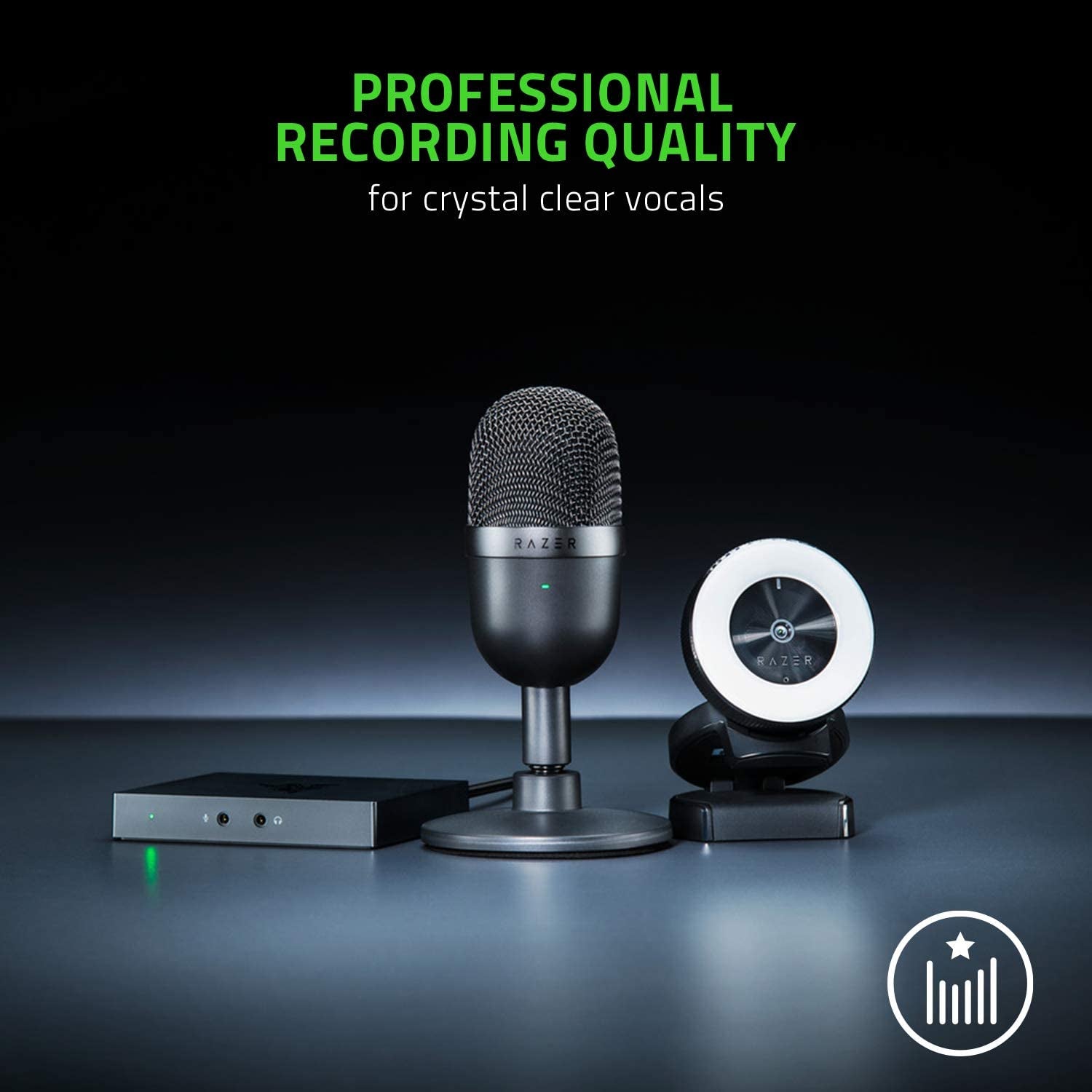 "Seiren Mini USB Condenser Microphone: Professional Quality for Streaming & Gaming on PC"