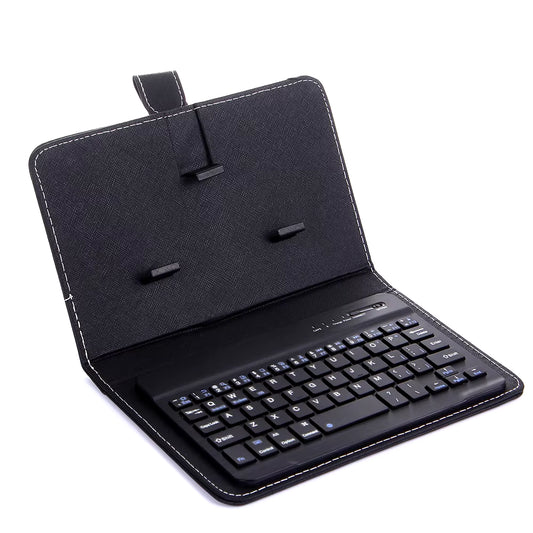 Portable Wireless Bluetooth Keyboard Case PU Leather Stand Cover for Iphone Android Phones