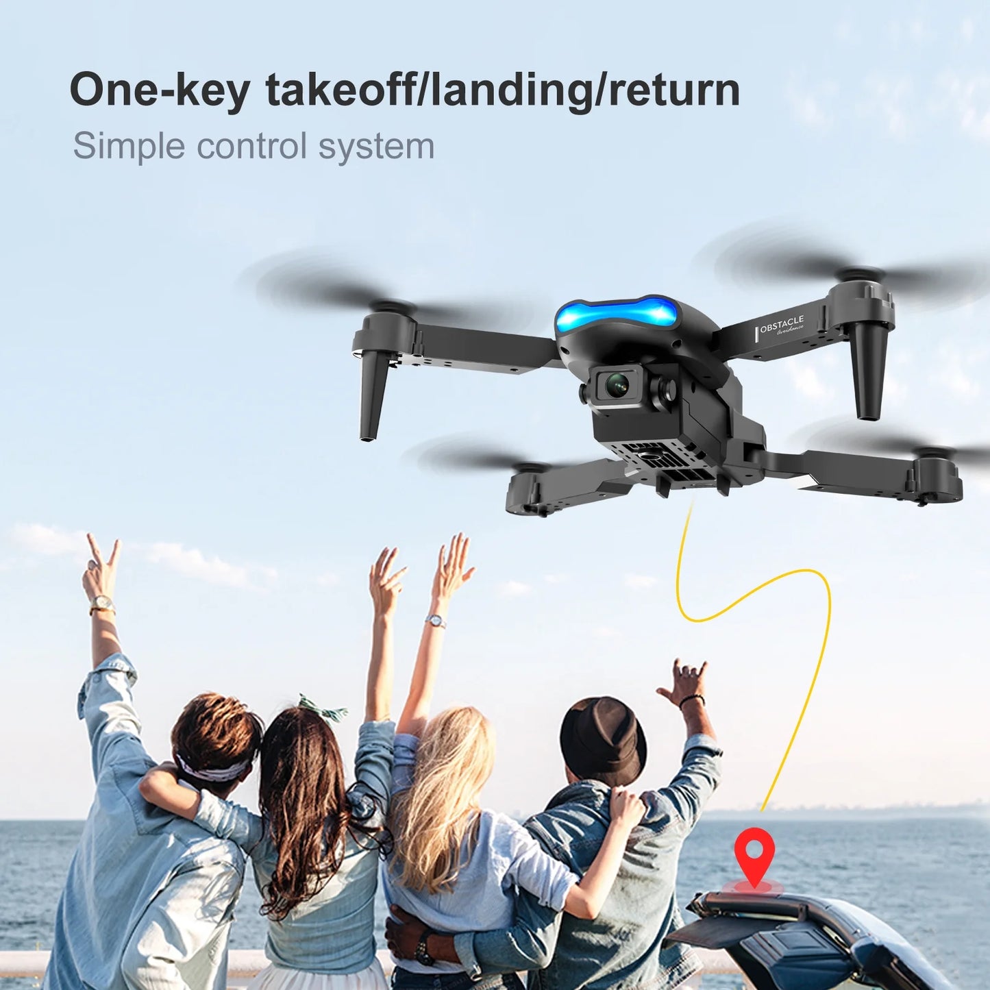 Foldable Drone with Dual 4K HD Camera,  Drones for Kids and Adults with 2 Batteries Carrying Bag