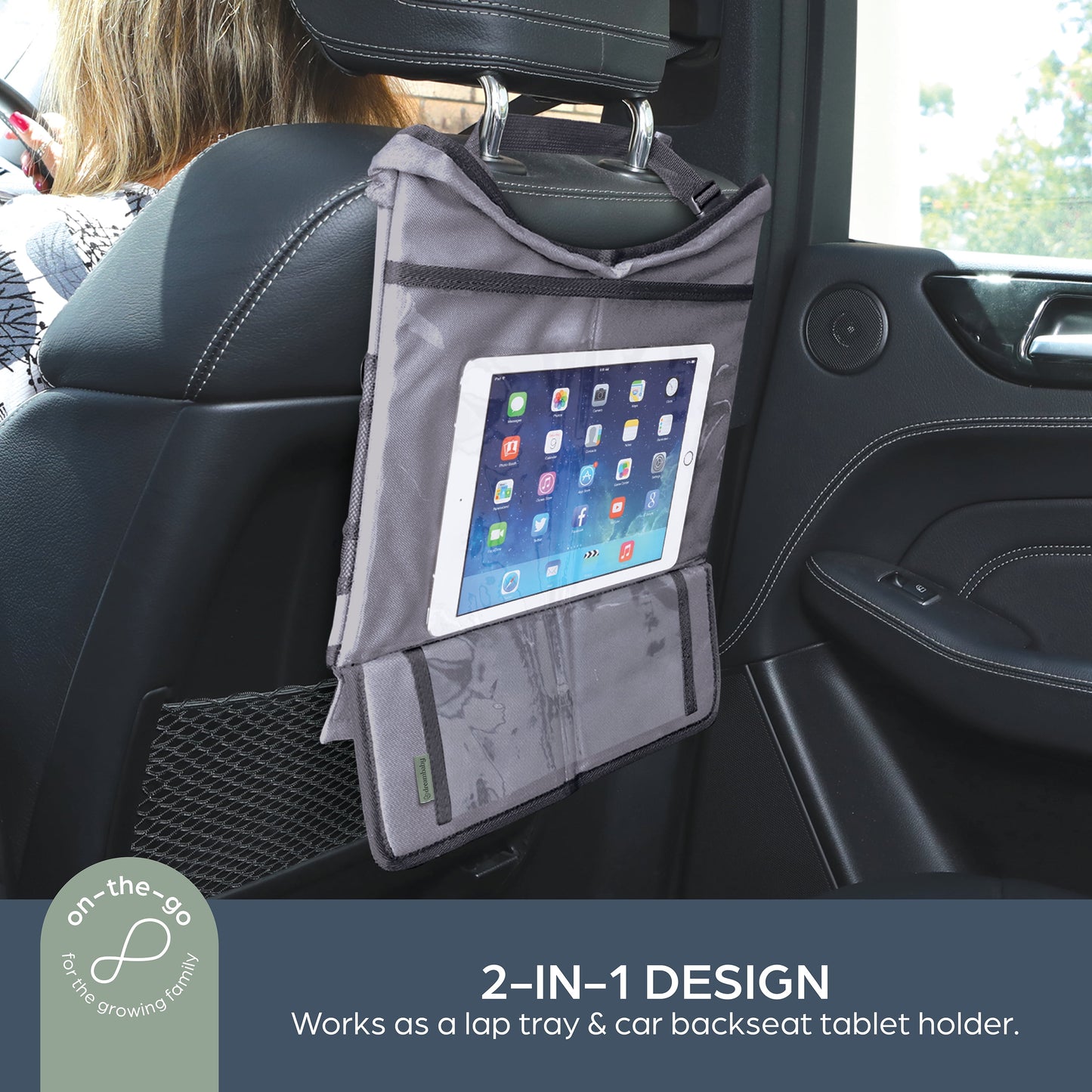 Ezy-Tote Travel Tray Organizer with Tablet Holder - Toddler and Big Kids Travel Essential for Cars, Airplanes, Strollers