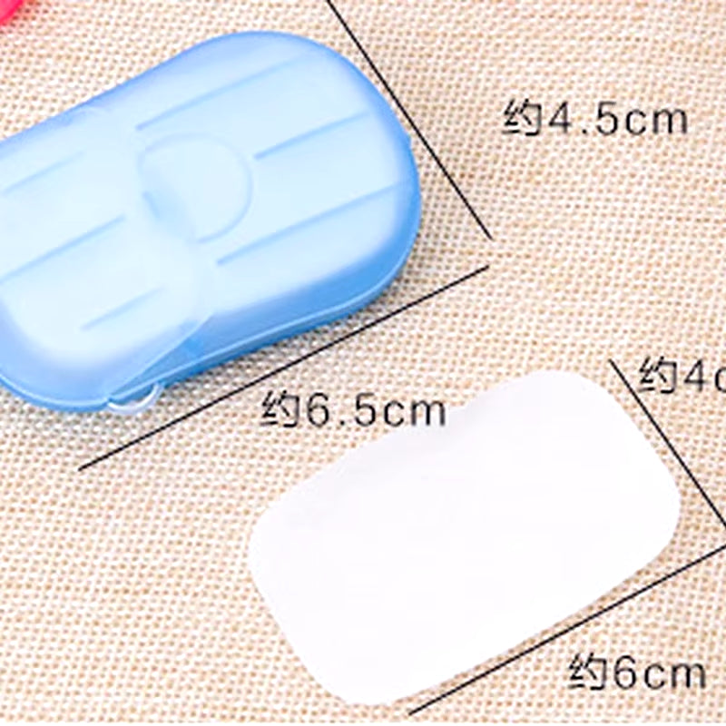 20 40 60Pcs /Box Travel Hand-Washing Soap Paper Multifunctional Aroma Sliced Cleaning Paper Disposable Boxed Mini Soap