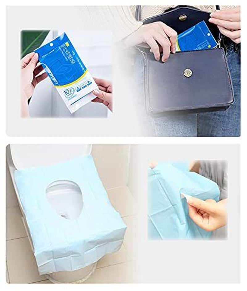 20 Pcs Extra Large 23.6 Inch X 15.8 Inch Blue Disposable Toilet Seat Covers Indi