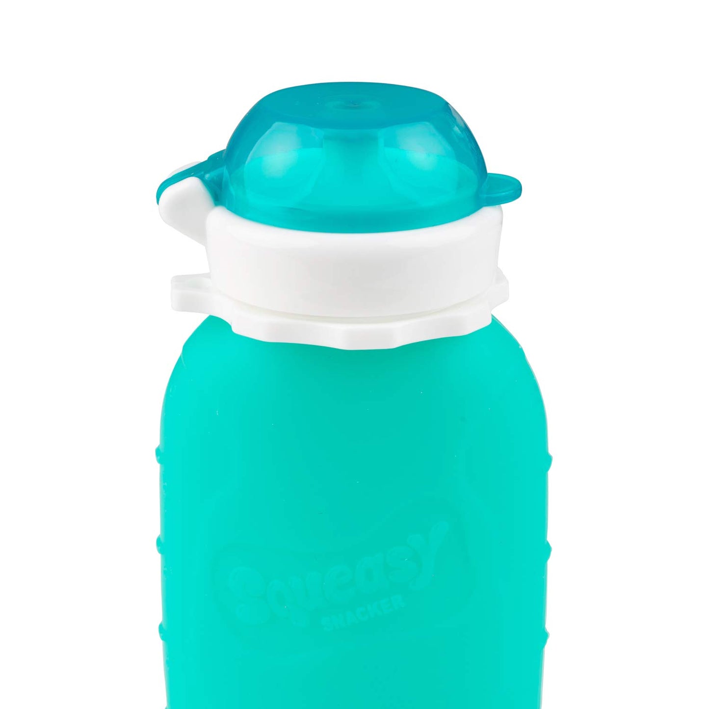 Aqua 6 Oz  Spill Proof Silicone Reusable Food Pouch - for Both Soft Foods and Liquids - Water, Apple Sauce, Yogurt, Smoothies, Baby Food - Dishwasher Safe