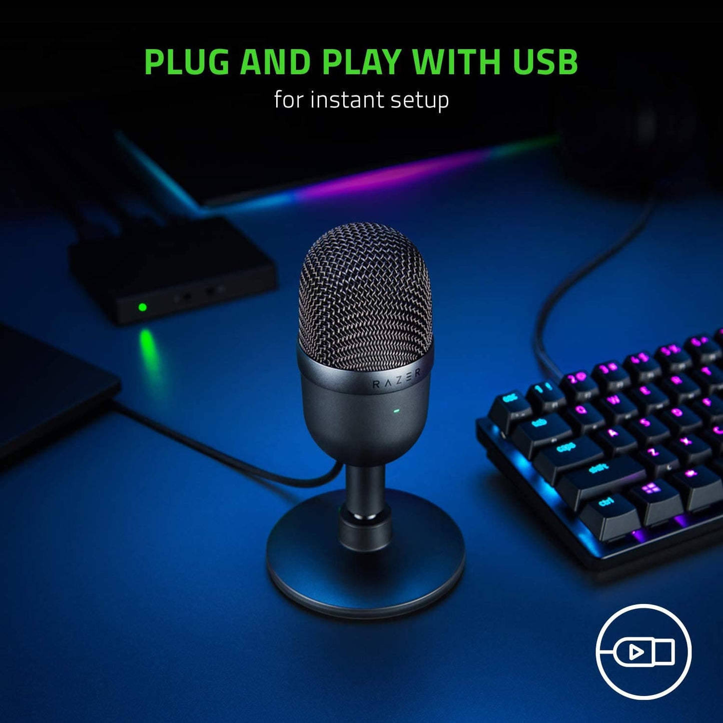 "Seiren Mini USB Condenser Microphone: Professional Quality for Streaming & Gaming on PC"