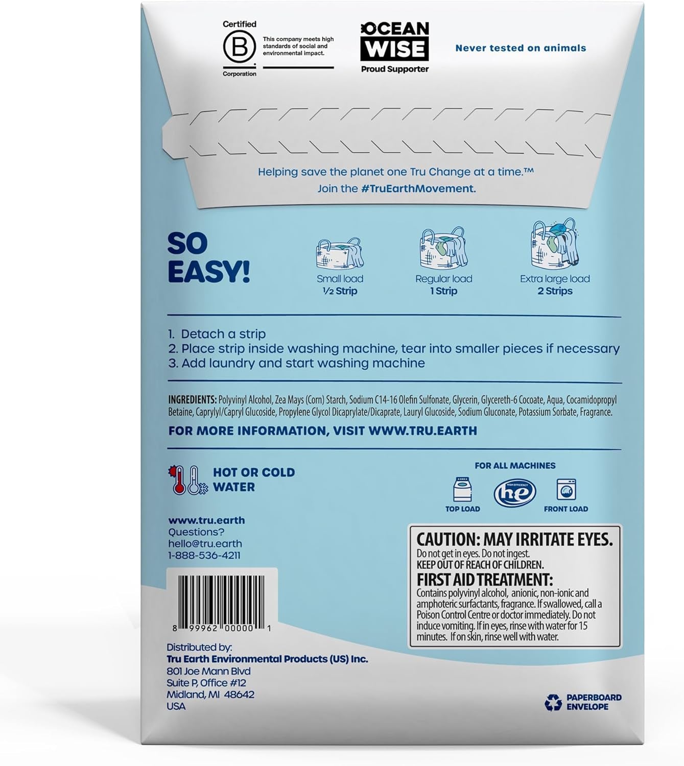 Compact Dry Laundry Detergent Sheets (Made in Canada) - up to 64 Loads (32 Sheets) - Paraben-Free - Original Eco-Strip Liquidless Laundry Detergent, Travel Laundry Sheets - Fresh Linen