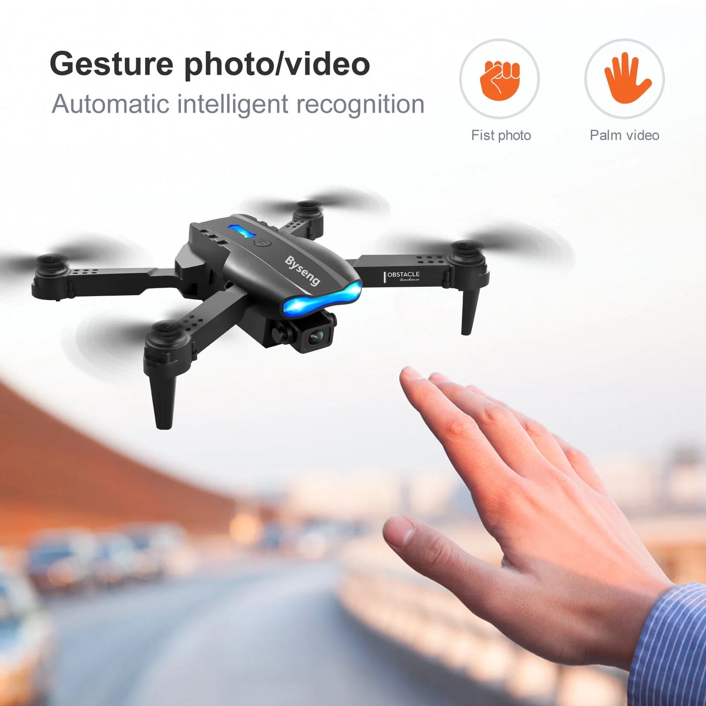 Foldable Drone with Dual 4K HD Camera,  Drones for Kids and Adults with 2 Batteries Carrying Bag