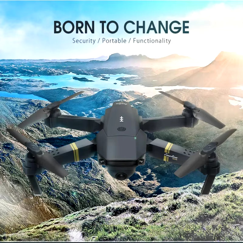 E58 Mini RC Drone with Camera HD Wifi Fpv Photography Foldable Quadcopter Fixed Height Professional Drones Gifts Toys for Boys