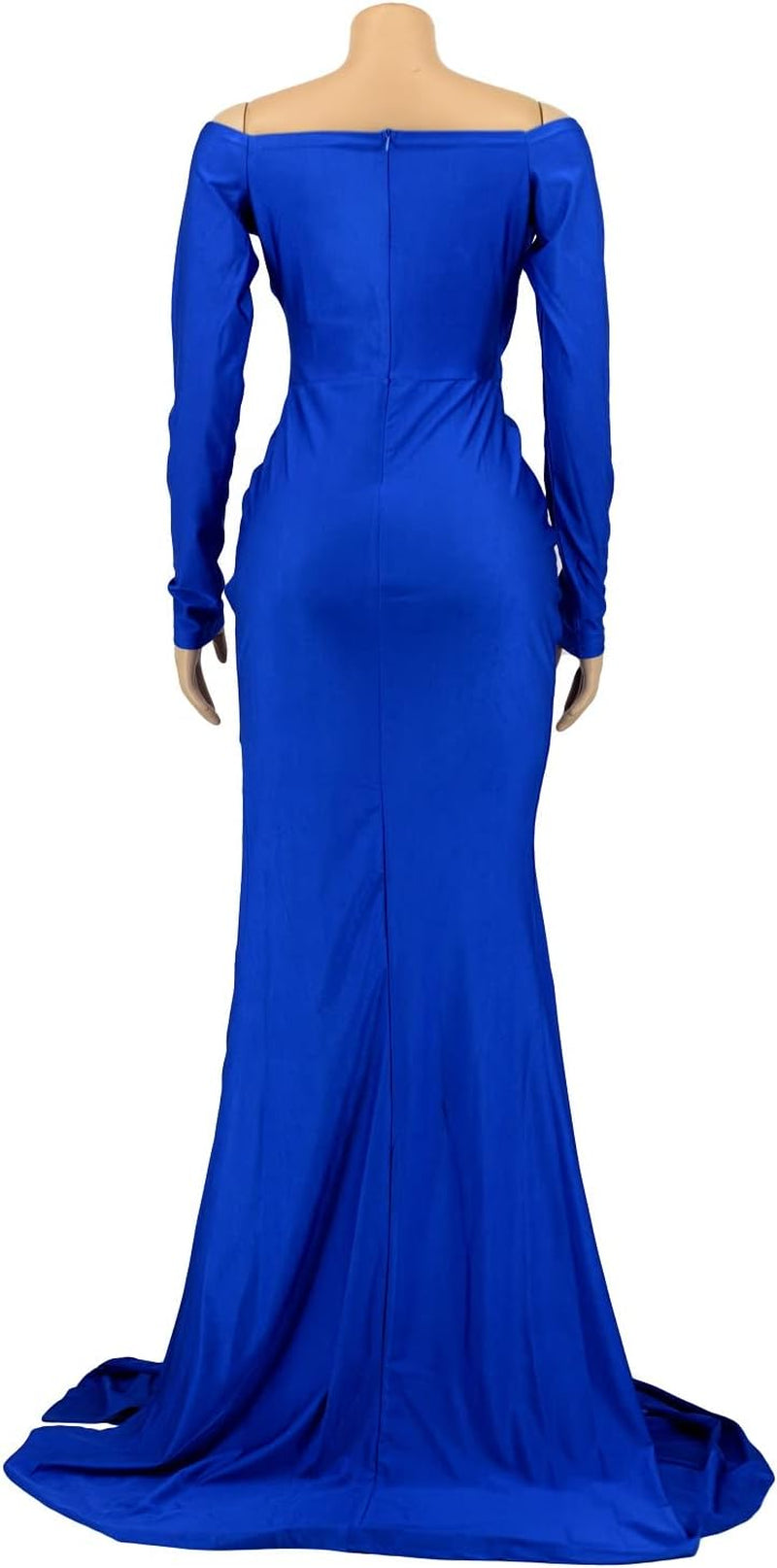 Women'S Summer off Shoulder Maxi Dress Sexy V Neck Long Sleeve Gown Cocktail Mermaid Wedding Dresses