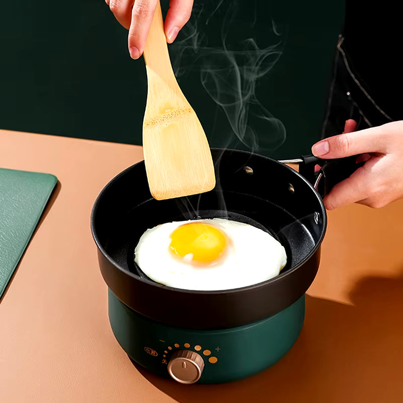 110V/220V Electric Split Cooking Pot Foldable Multicooker Frying Pan Hotpot Steamer Rice Cooker Soup Maker Water Boiler Travel