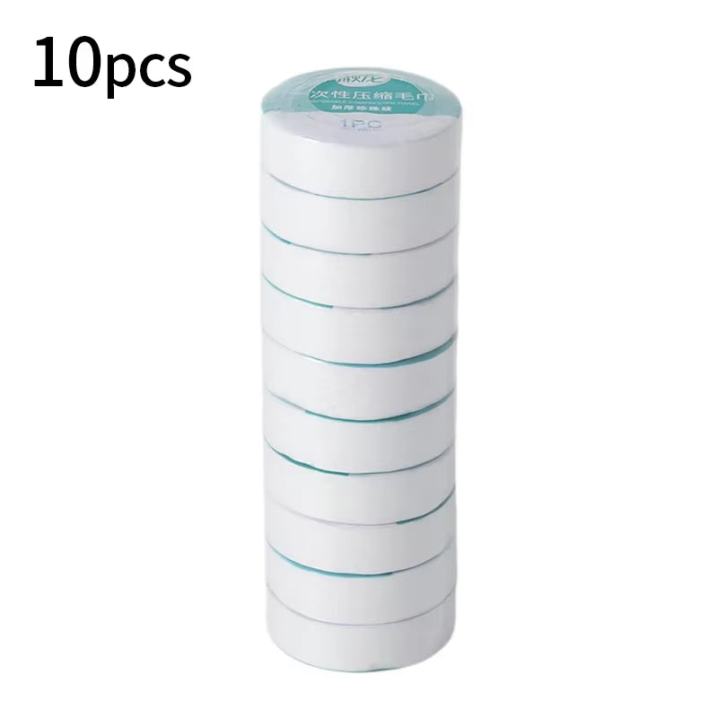 10PCS Compressed Towel Disposable Towel Outdoor Travel Cloth Bathroom Cleaning Towels Quick-Drying Washcloth Hotel Towels 타올