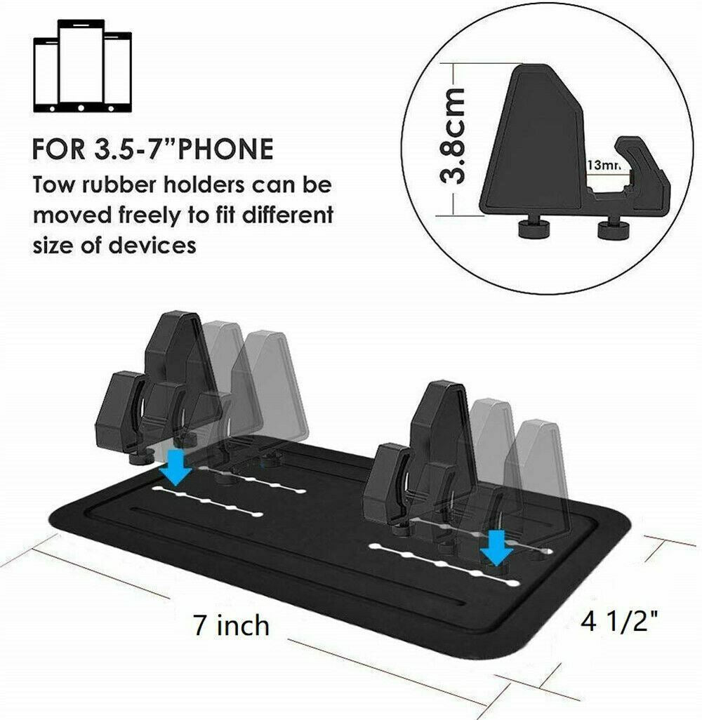 Car Dashboard Anti-Slip Rubber Mat Mount Holder Pad Stand for Mobile Phone GPS