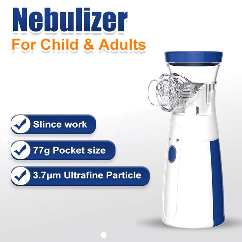 Outdoor Nebulizer Silent Mesh Portable Mini First Aid Kit Handheld Asthma Inhaler Atomizer Kids Adult Saving Emergency Machine