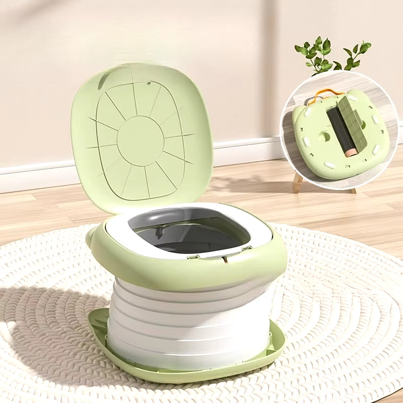 Children'S Car Outdoor Travel Folding Camping Emergency Small Toilet Portable Urinal Toilet Training Seat Travel Potty 0-8T