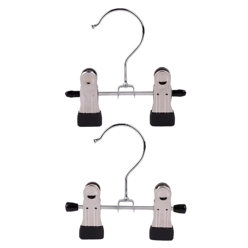 6Pcs Adjustable Stainless Steel Shoe Rack Pants Folder Boot Hanger Holder Portable Travel Laundry Hook Hanging Clothes Sock Clip