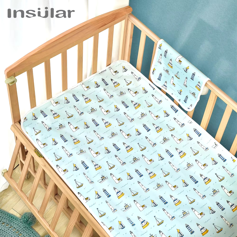 Waterproof Baby Diaper Changing Mat Foldable Soft Cotton Travel Nappy Change Portable Baby Care Front Play Pad Baby Care