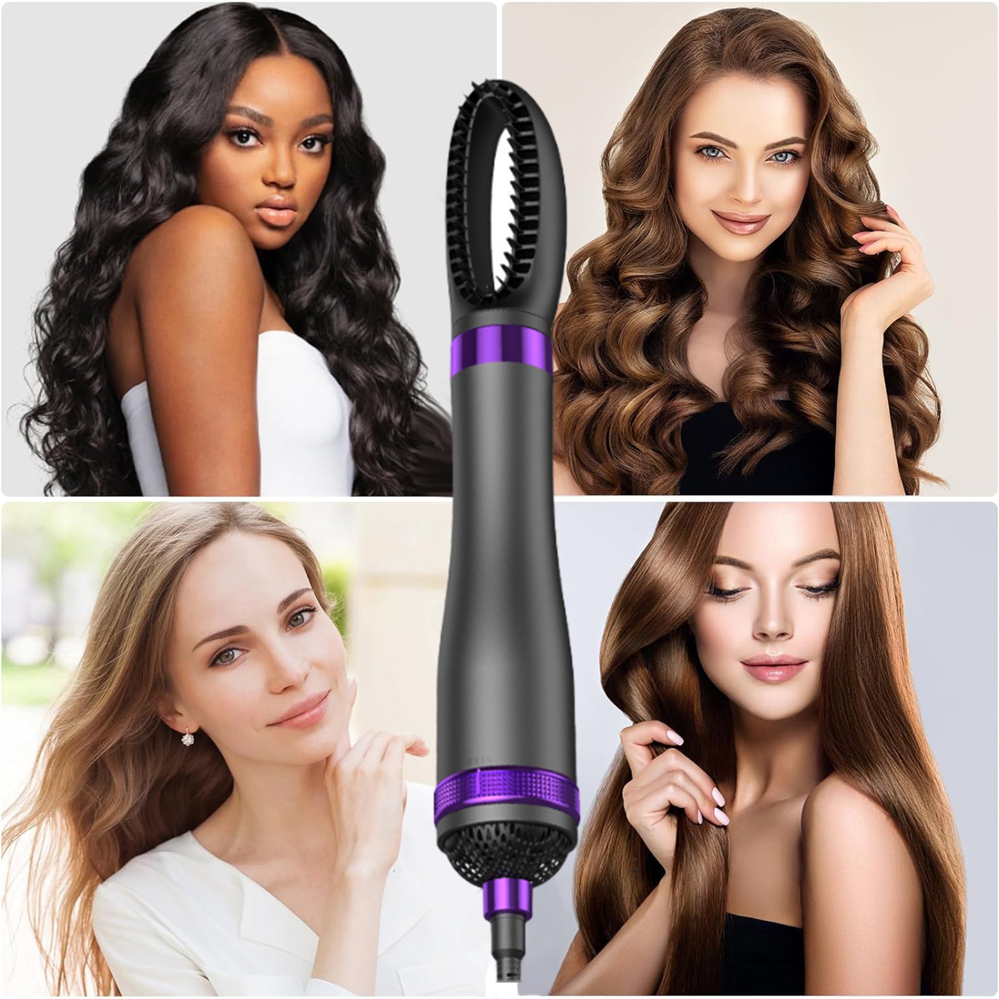 Hair Dryer Brush, Hair Curling Iron Brush with Ionic Hair Straightener Comb Curly Dryer Brush, Dry锛孒Ot Air Brush