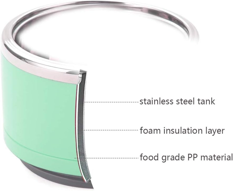 Stackable Bento Lunch Box 57-Oz, Stainless Steel, 3-Layer, Green, Portable, Leakproof, Extra Capacity, Container Set with Lunch Bag, Spoon, and Fork