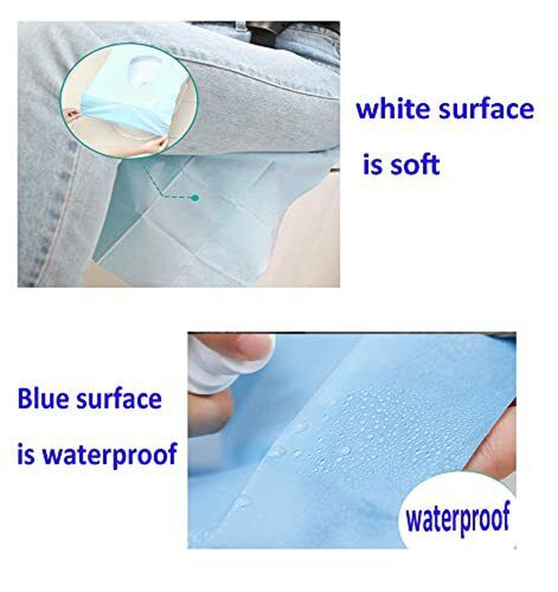 20 Pcs Extra Large 23.6 Inch X 15.8 Inch Blue Disposable Toilet Seat Covers Indi